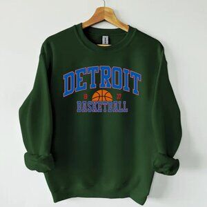 Vintage Detroit Pistons NBA Basketball Crewneck Sweatshirt, Detroit Pistons Tee